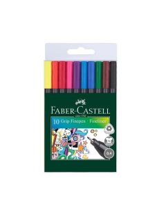 Faber-Castell Тънкописец Grip, 0.4 mm, 10 цвята, в PVC блистер