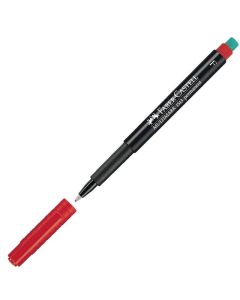 Faber-Castell Тънкописец 1513 OHP F, перманентен, 0.6 mm, червен