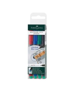 Faber-Castell Тънкописец 1523 OHP S, перманентен, 4 цвята