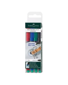 Faber-Castell Тънкописец 1513 OHP F, перманентен, 4 цвята