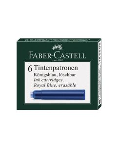 Faber-Castell Патрон за писалка, синьо мастило, 6 броя
