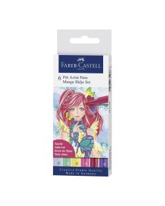 Faber-Castell Маркер Pitt Manga Shojo, 6 броя