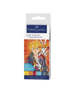 Faber-Castell Маркер Pitt Manga Shonen, 6 броя