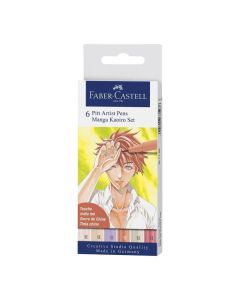 Faber-Castell Маркер Pitt Manga Kaoiro, 6 броя