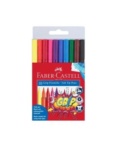 Faber-Castell Флумастери Grip, 10 цвята