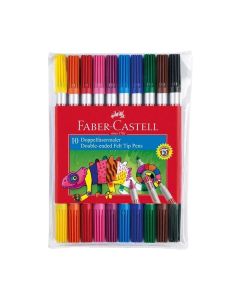 Faber-Castell Флумастери, двойни, 10 цвята