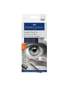Faber-Castell Молив Goldfaber 1221, комплект от 6 броя, с включени острилка и гума