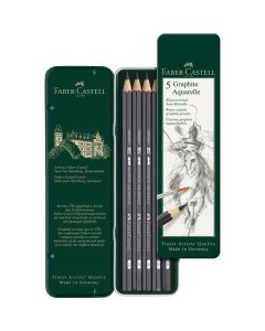 Faber-Castell Акварелни моливи Graphite Aquarelle, чернографитни, 5 броя
