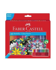 Faber-Castell Цветни моливи Замък, 60 цвята