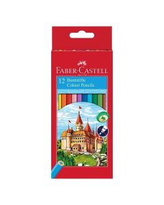 Faber-Castell Цветни моливи Замък, 12 цвята