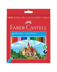 Faber-Castell Цветни моливи Замък, 48 цвята