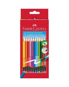 Faber-Castell Цветни моливи, изтриваеми, 12 цвята