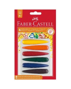 Faber-Castell Пастели Finger, 6 цвята, за деца над 4 години