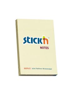 Stick'n Самозалепващи се листчета, 76 x 51 mm, пастелни, жълти, 100 листа