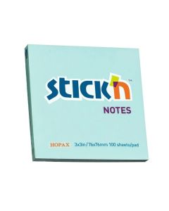 Stick'n Самозалепващи се листчета, 76 x 76 mm, пастелни, сини, 100 листа