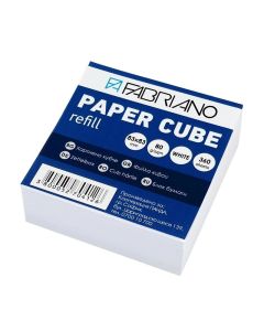 Fabriano Хартиено кубче, 83 x 83 mm, 80 g-m2, офсет, бяло, 360 листа