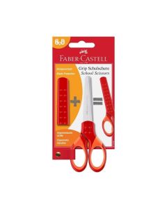 Faber-Castell Ножица Grip, детска, червена, в блистер