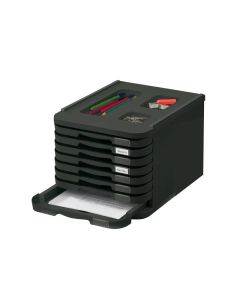 Faibo Бокс за документи, с 8 чекмеджета, черен