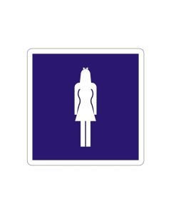 Office 1 Самозалепващ етикет, пиктограма „Жени“