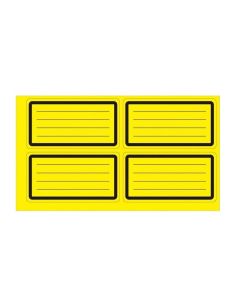 Top Office Самозалепващи се етикети, ученически, жълти, 40 броя