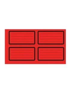 Top Office Самозалепващи се етикети, ученически, червени, 40 броя