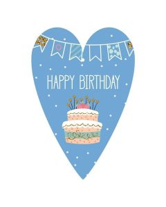 Gespaensterwald Картичка-таг, Happy Birthday, синя
