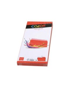Elco Пощенски плик, C6-5, 114 х 229 mm, 100 g, червен, 25 броя