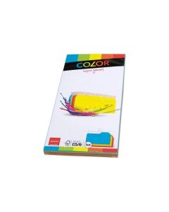 Elco Пощенски плик, C6-5, 114 х 229 mm, 100 g,  цветни, асорти 5 цвята, 20 броя