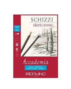 Fabriano Скицник за рисуване Accademia, A4, 120 g-m2, зърнеста структура, 50 листа