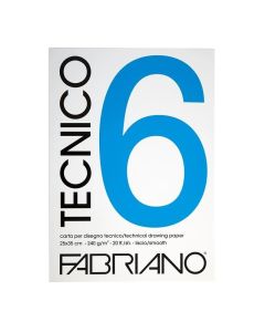 Fabriano Блок за рисуване Tecnico, A4, 220 g-m2, гладък, подлепен, 20 листа