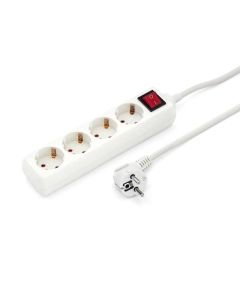 Разклонител, 4 гнезда, 3 m кабел, с ключ