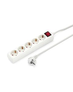 Разклонител, 5 гнезда, 5 m кабел, с ключ