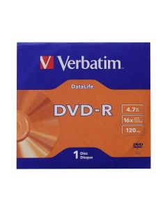 DVD-R Verbatim, 4.7 GB, 16x, AZO покритие, в картонена кутия