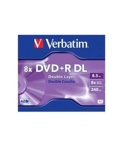 DVD+R Verbatim Dual Layer, двуслоен, 8.5 GB, 8x, AZO покритие