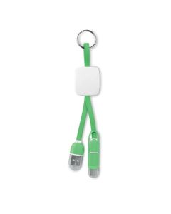 More Than Gifts USB Преходник Key ring, USB type C- USB micro type B, зелен