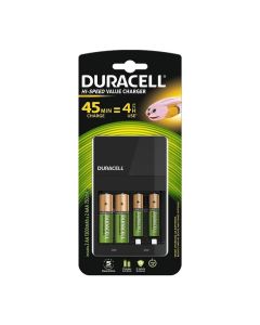Duracell Зарядно устройство CEF14, за 4 батерии AA или AAA, с включени батерии