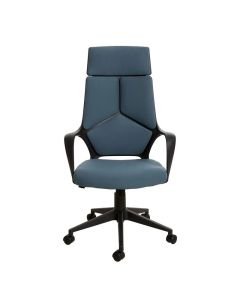 Директорски стол Force Black, текстил, Tilt механизъм, до 120 kg, тъмна мента