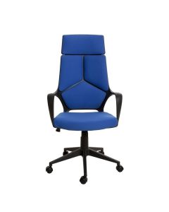 Директорски стол Force Black, текстил, Tilt механизъм, до 120 kg, тъмносин