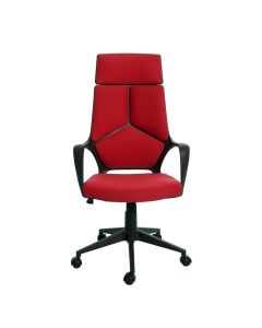 Директорски стол Force Black, текстил, Tilt механизъм, до 120 kg, червен