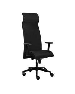 Ергономичен стол Tronhill Solium Executive, дамаска и меш, Synchronous механизъм, до 120 kg, черен