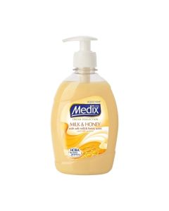 Medix Течен сапун Cream Milk & Honey, с помпа, 400 ml, оранжев