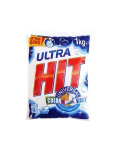 Ultra Hit Перилен препарат, прах, универсален, за бяло и цветно пране, 1 kg