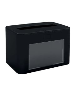 Диспенсър за салфетки Papernet Premium, на пачка, черен, 13.3 х 20 х 12.6 cm
