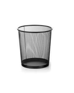 Кош за хартиени отпадъци Office 1, метален, мрежест, 9.5 L, черен, 23.5 x 26.5 cm