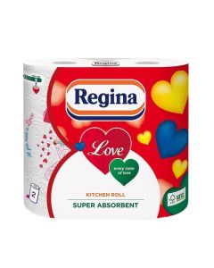 Regina Кухненска ролка Love Decorated, целулоза, трипластова, 175 g, 2 броя