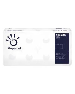 Тоалетна хартия Papernet Superior, трипластова, целулоза, 250 къса, 8 броя