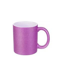 BESTSUB Чаша, глитер, лилава, 330 ml, с възможност за персонализация