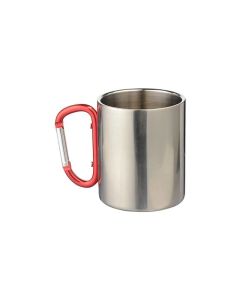 BESTSUB Канче с дръжка карабинер, стоманена, 300 ml