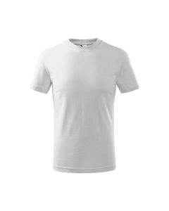 Malfini Детска тениска Basic 138, размер 110 cm, възраст 4 години, бяла