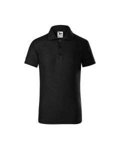 Malfini Детска тениска Pique Polo 222, размер 110 cm, възраст 4 години, черна